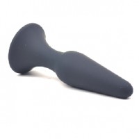 Anal Plug Silicone Black Medium